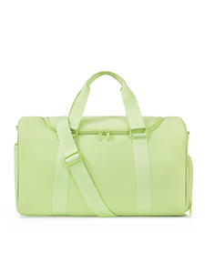 Bolsa de viaje de gran capacidad, color verde claro, diseño minimalista, multifuncional, bolso tote unisex - Product Image 6