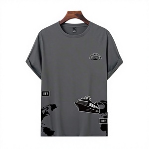 เสื้อยืดคอกลมแขนสั้นทรงปกติ ผ้าฝ้ายถัก 100% ดีไซน์เรียบง่าย โลโก้ด้านหน้า เป็นมิตรต่อสิ่งแวดล้อม ระบายอากาศได้ดี แห้งเร็ว - Product Image 1