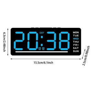 Kids Silent Alarm <b>Clock</b> LED <b>Digital</b> <b>Clock</b> with Date Temperature Display Dual Alarm for Children Bedroom - Product Image 3