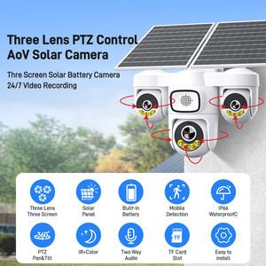 Cámara Solar 4G con SIM de 9MP, Triple Lente, 3 PTZ, Batería de 12000mAh, Grabación de Video 24/7, Visión Nocturna en Color, Cámara Inalámbrica Solar - Product Image 2