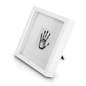 Cornice Personalizzata 8x8 Pollici in Legno per Impronte di Mani e Piedi di Neonati - Kit Ecologico Stile Giapponese con Fiori e <span class=keywords><strong>Animali</strong></span> per Foto da Casa - Product Image 5