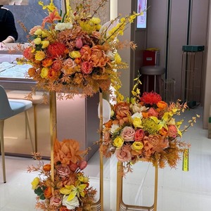 Fleurs artificielles Secret Garden pour décoration d'entrée, accessoires de photographie extérieure pour mariage, décoration intérieure, fleurs en plastique et soie - Product Image 4