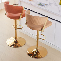 Chaise de bar moderne et simple pour la maison, le hôtel, le restaurant, avec fonction de levage, style luxe léger et premium, idéale pour îlot de cuisine, caisse enregistreuse ou comptoir.