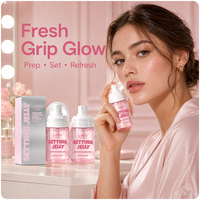 Jelly Grip Hydrating Prime and Set Spray 2-en-1 : Base de Teint et Fixateur de Maquillage Technologie Gel-Vaporisateur, Contrôle du Sébum, Film Formateur