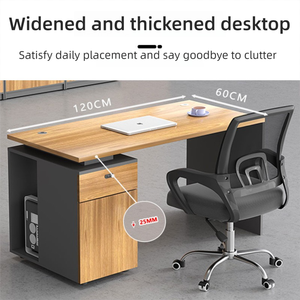 A buon mercato all'ingrosso 1.2m Mdf piccolo ufficio tavolo cubicolo di Coworking angolo scrivania da ufficio mobili moderni per il personale - Product Image 2