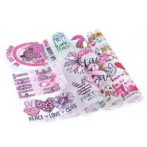 Transferts thermocollants personnalisés en vinyle Plastisol avec logo nœud rose « <span class=keywords><strong>Lutte</strong></span> <span class=keywords><strong>contre</strong></span> <span class=keywords><strong>le</strong></span> <span class=keywords><strong>cancer</strong></span> du <span class=keywords><strong>sein</strong></span> » pour vêtements - Product Image 4