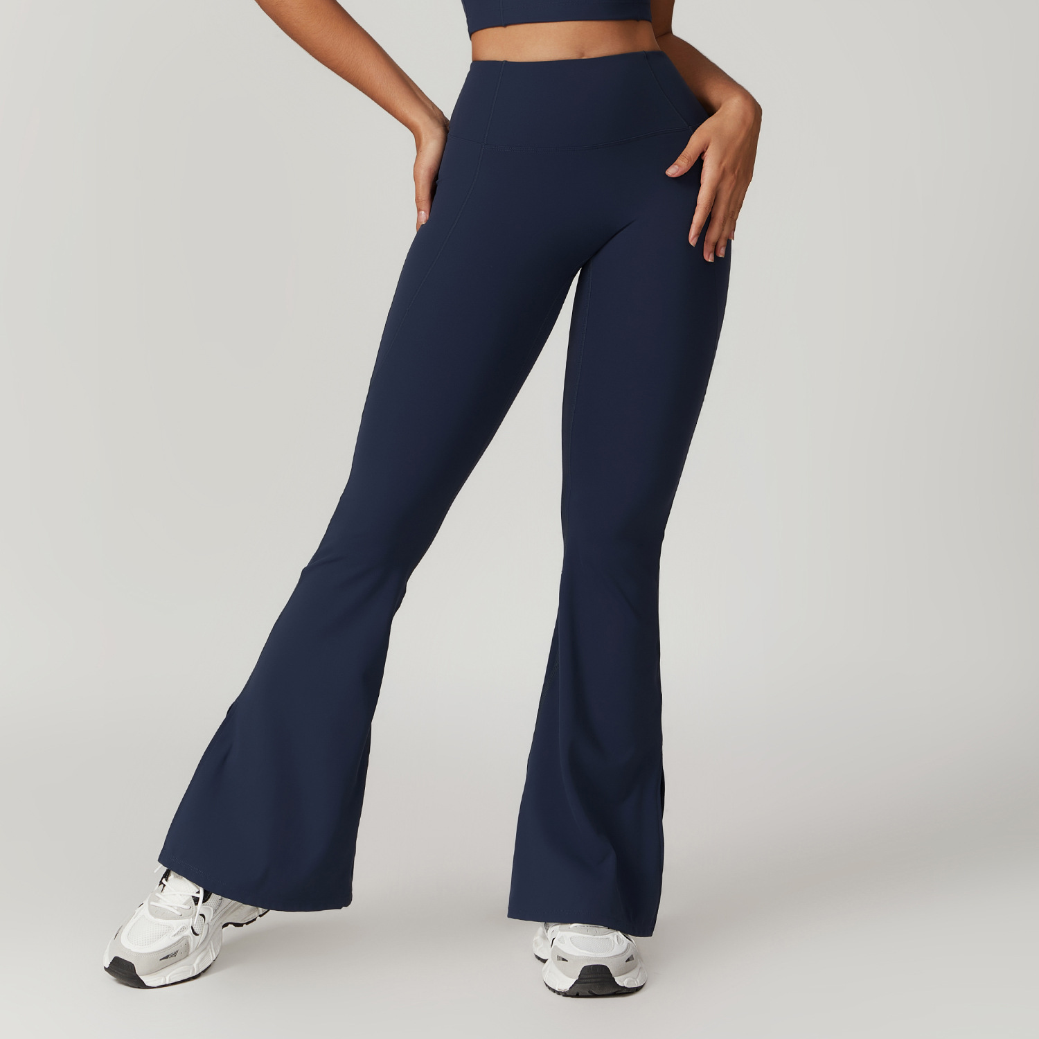 Pantalon évasé bleu marine