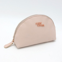 Pochette de maquillage personnalisée en cuir PU avec logo privé, petite trousse de toilette de voyage pour femme, organiseur de cosmétiques pour la beauté