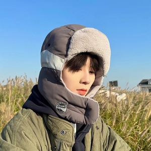 Ski Cap Men Winter Warm Windproof Outdoor Hat With Ear Protection Solid Color Polyester Adult Cycling Cold Proof - Product Image 3