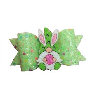 4 Piezas de Pinzas para el Cabello con Diseño de Conejito de Pascua, con Lentejuelas Brillantes, Color Rosa y Verde, para Niñas y Niños, para Fiestas - Product Image 3