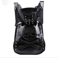 Mochila con Capucha Reversible 3D de Diseño para Mujer FIZZBAG, Negra, Divertida, Impermeable, Forro de Nailon y Cachemira, Capacidad de 20-39L, Cierre de Cremallera