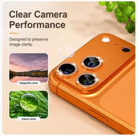 Protection d'objectif d'appareil photo en verre trempé de qualité diamant AAA, dureté 9H, ultra-mince, anti-rayures pour téléphone portable 18 17 Pro Max