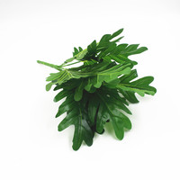 Plante artificielle murale en feuilles de simulation, ornements décoratifs de bureau, petite plante en pot en plastique, arrangement floral de feuilles de Monstera