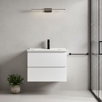 Meubles de salle de bain modernes en céramique, mini-meubles sous-vasque résistants à l'eau en contreplaqué écologique et durable pour hôtels et villas