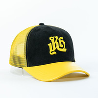 Casquette de baseball personnalisée pour homme, 5 panneaux, maille, broderie 3D, deux tons, en daim, Gorras, haute qualité, OEM, style Trucker