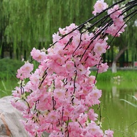 Guirnalda de Flores Artificiales de Cerezo de Alta Calidad, Decoración Colgante para Bodas, Banquetes y Techos