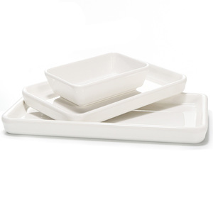 Serving Trays <b>Set</b> <b>Square</b> Melamine Dishware Light Blue For Restaurant Hotel Use Unbreakable Food Safe - Product Image 2