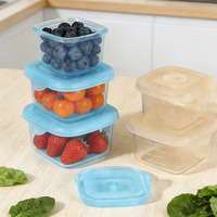 Contenants de stockage alimentaire en silicone avec couvercles, sans BPA, étanches, empilables, contenants pour aliments pour bébés, boîte à lunch transparente