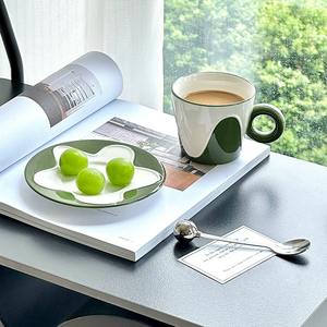 Taza de Café Nórdica Blanca y Negra, Taza de Cerámica Simple para el Hogar, Taza Premium para Té de la Tarde, Juego de Tazas - Product Image 5