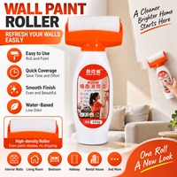 Kit de peinture murale à rouleau, peinture à base d'eau pour réparation de murs intérieurs, ensemble de peinture avec rouleau et brosse pour la décoration de la maison