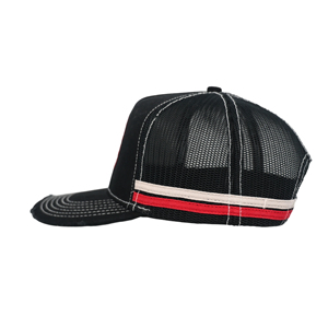Casquette de camionneur rayée et vieillie Tcap China, casquette en maille personnalisée lavée - Product Image 3