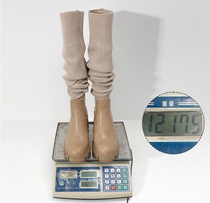 Sh10336a 2023 Nouvelle arrivée dames bottes longues taille 43 <span class=keywords><strong>élastique</strong></span> tricoté femme genou <span class=keywords><strong>botte</strong></span> 6cm - Product Image 6