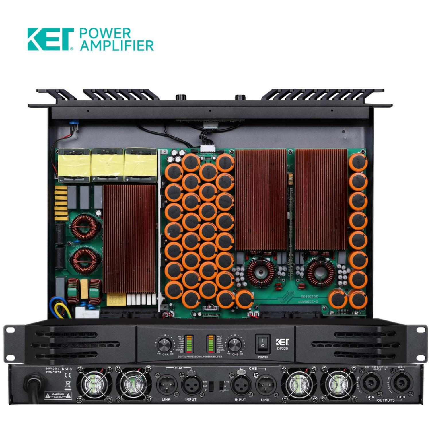 KET audio DP220 усилитель мощности для 18-дюймового сабвуфера профессиональный аудио, видео и освещение
