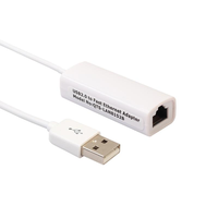 Kartu Adaptor LAN Jaringan Ethernet USB2.0 Ke RJ45, Adaptor Chip 10Mbps 9900 untuk Laptop PC Windows7