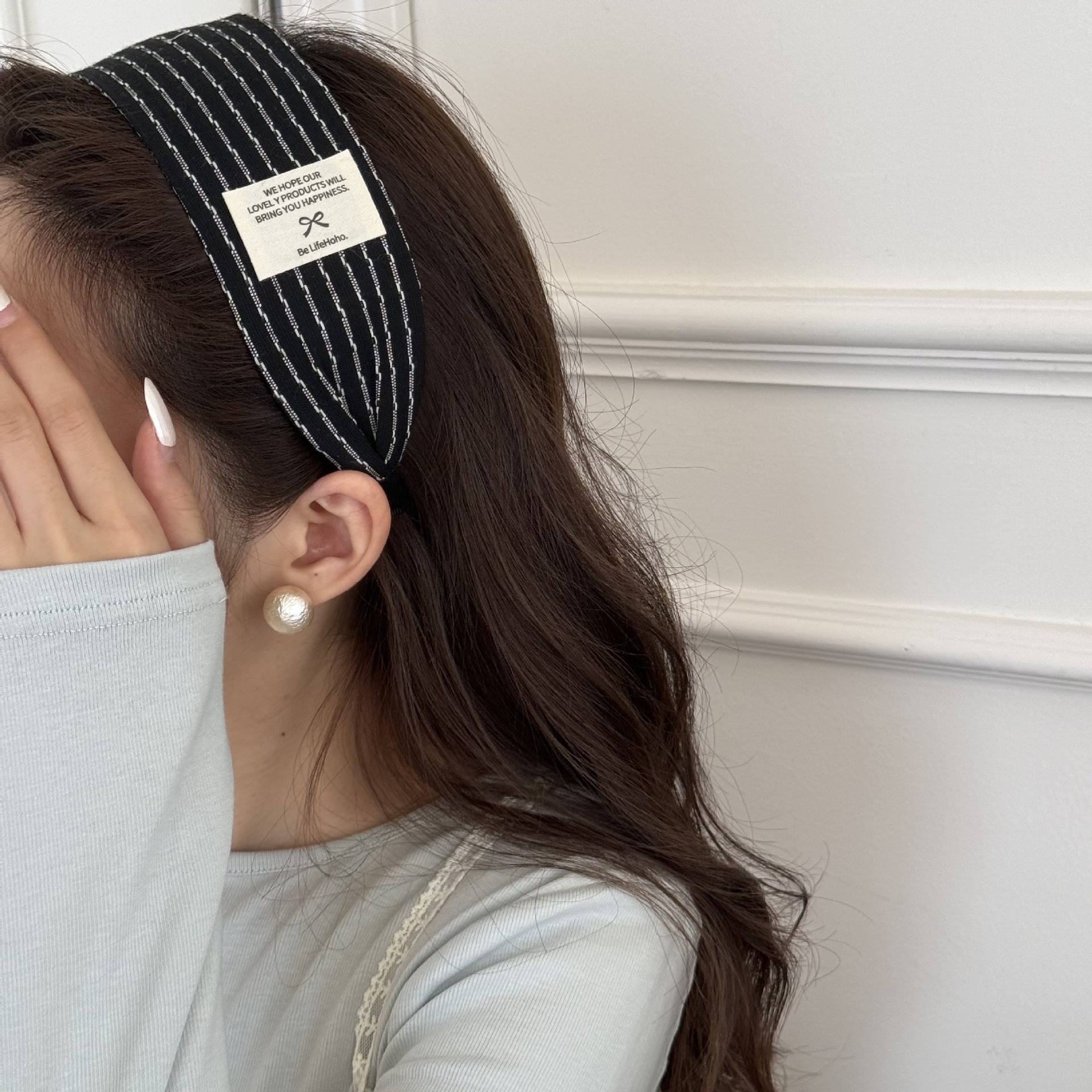 Pleated Wide Hair Headband pleated headband double layered top knot hairband pleats  main image 2