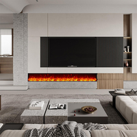 Cheminée électrique décorative de 1000 mm (40 pouces) pour hôtel et suite de villa, avec minuterie multi-heures, support TV et installation dissimulée