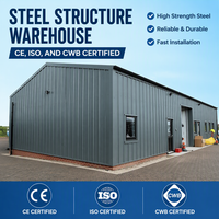 Bâtiment préfabriqué en acier pour entrepôt, 2 étages, structure à ossature longue portée soudée, 5000 pieds carrés