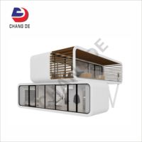 Conteneur maritime modifié de 20 pieds/40 pieds, villa modulaire, cabine mobile Apple, maison préfabriquée, bureau, hôtel, atelier moderne en acier de luxe