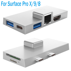 TUTI venta al por mayor de alta velocidad 7 en 1 estación de acoplamiento USB 3,0 TF SD Hub tipo C 1000M Megabit USB Hub para <span class=keywords><strong>Surface</strong></span> <span class=keywords><strong>Pro</strong></span> <span class=keywords><strong>8</strong></span>/9/X - Product Image 2