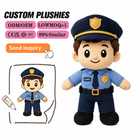 Poupée en peluche personnalisée de docteur, jouet en peluche doux avec uniforme, logo personnalisé OEM, cadeau pour la promotion de la marque d'hôpital