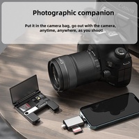 2024 nuevo modelo 7-en-1 externo USB U disco TF tarjeta y lector de cámaras SD/TF para dispositivos Apple y computadoras Neutral al por mayor