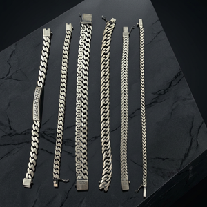 สร้อยคอเงินแท้ 925 แบบ Cuban Chain ลายเรขาคณิต สไตล์ฮิปฮอป สำหรับทุกเพศ ใส่ได้ทุกวัน เครื่องประดับเงินวินเทจ - Product Image 1