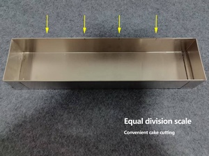 Stainless Steel Tiramisu Cake Molds Rectangular Opening Tiramisu <strong>Pan</strong> <strong>Storage</strong> Container Square Tiramisu Cake Mould - Product Image 3