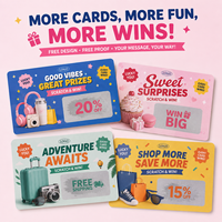 Cartes de visite personnalisées avec design gratuit, certifiées ISO9001, impression numérique, cartes promotionnelles à gratter, cartes de remerciement, données variables sécurisées