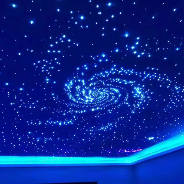 MZG Acoustic Star Ceiling Panel RF Remote Controller LED Fiber Optic Plastic 60*120CM RGBW Color Changing Strobe Light Dimmable