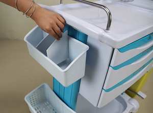 जिनी मेडिकल एब्स मल्टी-लेयर अस्पताल ट्रॉली 4-व्हील साइलेंट कैस्टर हल्के मल्टी-फंक्शन मेडिकल मेडिसिन ट्रॉली - Product Image 6