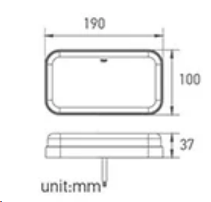 Emark Combinaison Camion Remorque Led Feux Arrière 7.5 "Rouge Ambre Feu de Position Arrière Débit Tourner Frein Réserve Phares Antibrouillard Réflecteur - Product Image 4