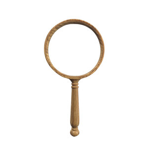 Retro Wood Grain Handheld Magnifier 105mm Non-Spherical Lens For Reading Repair Science Experiments - Product Image 3