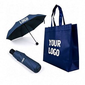 Parapluie en gros avec logo imprimé pour cadeau d'entreprise, parapluies pliants personnalisés, cadeaux promotionnels sur mesure - Product Image 1