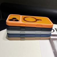 Coque de téléphone personnalisée en PC mat translucide avec logo, support magnétique antidérapant en TPU, antichoc pour iPhone 17, 16, 15, 13 Pro