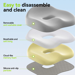 <span class=keywords><strong>Coussin</strong></span> de siège ergonomique Miandao en mousse à mémoire de forme, orthopédique, pour le coccyx, pour la prévention des hémorroïdes, pour siège de voiture - Product Image 5