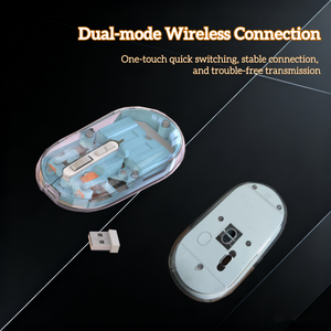 Tùy Chỉnh Sáng Tạo Thời Trang Mát Mẻ Di Động <span class=keywords><strong>5D</strong></span> Không Dây Rõ Ràng Minh Bạch Chuột Có Thể Sạc Lại 2.4G Bt Loại-C Im Lặng Văn Phòng Chuột - Product Image 4