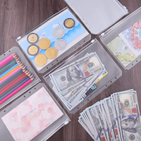 Pochettes transparentes en PVC imperméable à fermeture éclair pour classeur A5 à 6 trous, idéales comme enveloppes de budget pour classeur de planification budgétaire A5
