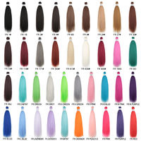 Cheveux de tressage pré-étirés synthétiques ignifuges à basse température 1 paquet 26 pouces 90 grammes de cheveux de tresses de crochet