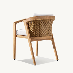 Decoout Nhà Máy Cung Cấp Trực Tiếp Ngoài Trời Đồ Nội Thất Bằng Tếch Tự Nhiên Bàn Ăn Đặt 6 Chỗ Ngồi Ghế Ăn Cho Sân Vườn - Product Image 6