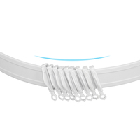 Rail de rideau de plafond rond flexible en Pvc, rail de rideau en plastique pour montage au plafond